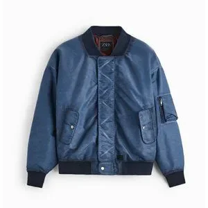 ★ZARA★ WASHED BOMBER JACKET WASHED EFFECT BOMBER JACKET - Mid-camel | ZARA United States